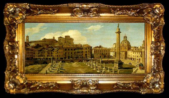 framed  Charles Lock Eastlake view of the forum of trajan rome, ta009-2